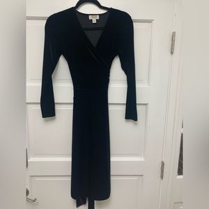 Talbots black velvet dress